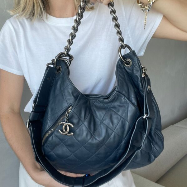 Chanel Quilted Coco Pleats Hobo
